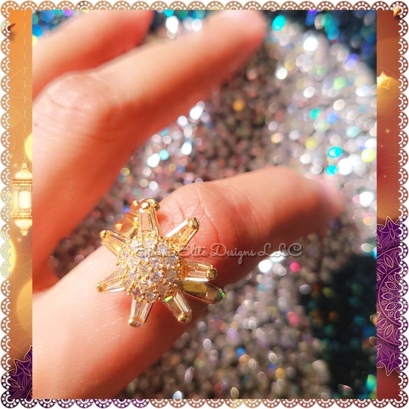 New Gold Tone spinning fidget rings -Anti tarnish-multi colored - Picture 4 of 10